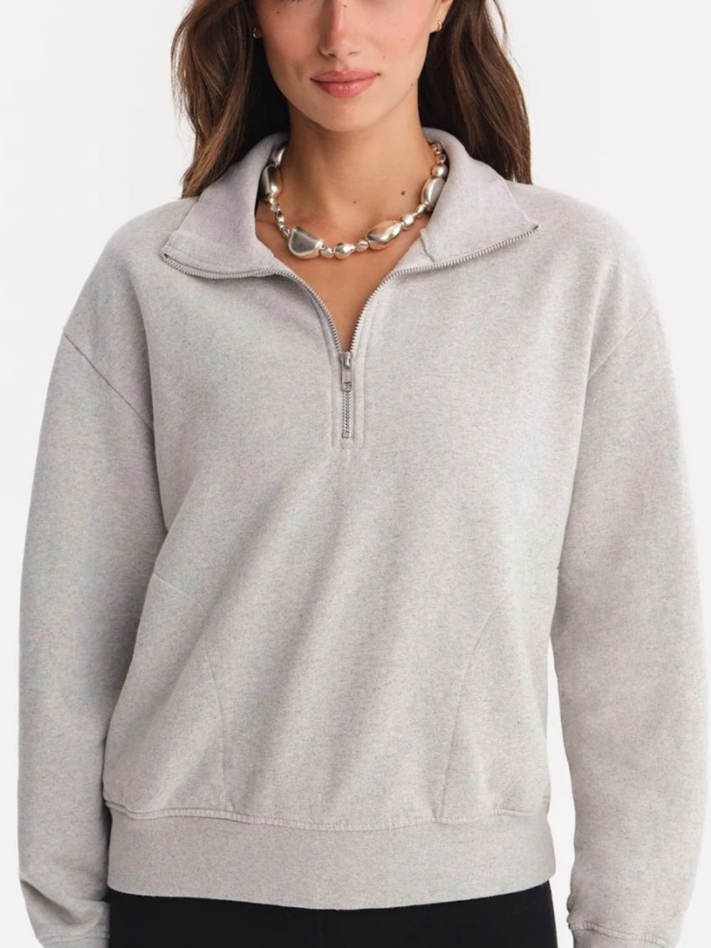 Organic Fleece Quarter Zip Sweatshirt